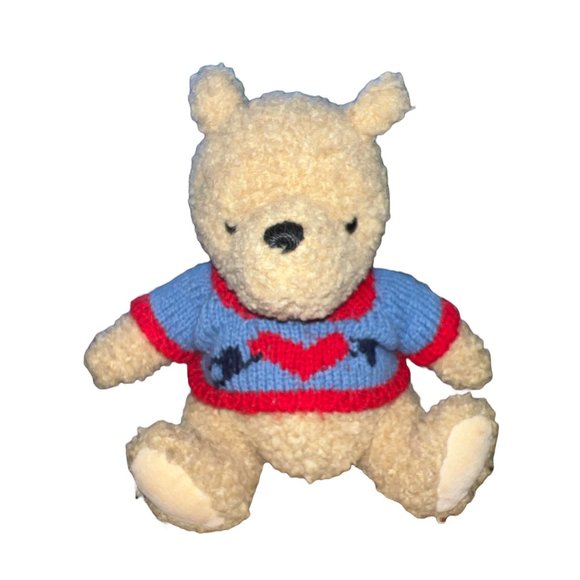 Classic Winnie the‎ Pooh Bear Valentine’s Day Sweater by GUND - Picture 1 of 8